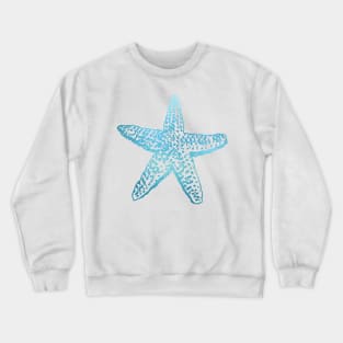 Starfish, iridescent teal blue Crewneck Sweatshirt